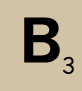 Große Scrabble-Buchstaben B
