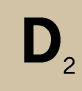 Große Scrabble-Buchstaben D