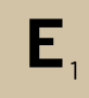 Große Scrabble-Buchstaben E