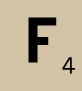 Große Scrabble-Buchstaben F