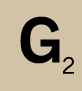 Große Scrabble-Buchstaben G