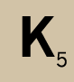 Große Scrabble-Buchstaben K