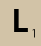 Große Scrabble-Buchstaben L
