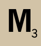 Große Scrabble-Buchstaben M
