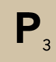 Große Scrabble-Buchstaben P