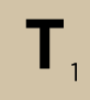 Große Scrabble-Buchstaben T